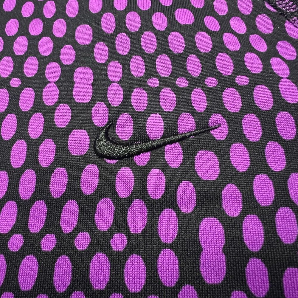 Nike Therma-Fit Women's Polka Dot Purple Hooded Sweater Size Medium - Picture 3 of 8